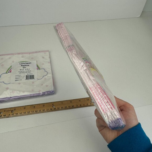 2 pack 16 ct Pink Rainbow Stars Girl Party Paper Napkins‎ Decorative Theme Girly - Picture 10 of 10